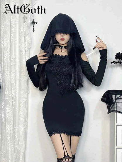 AltGoth Cyber Punk Mall Gothic Dress - Pedlar's Attic