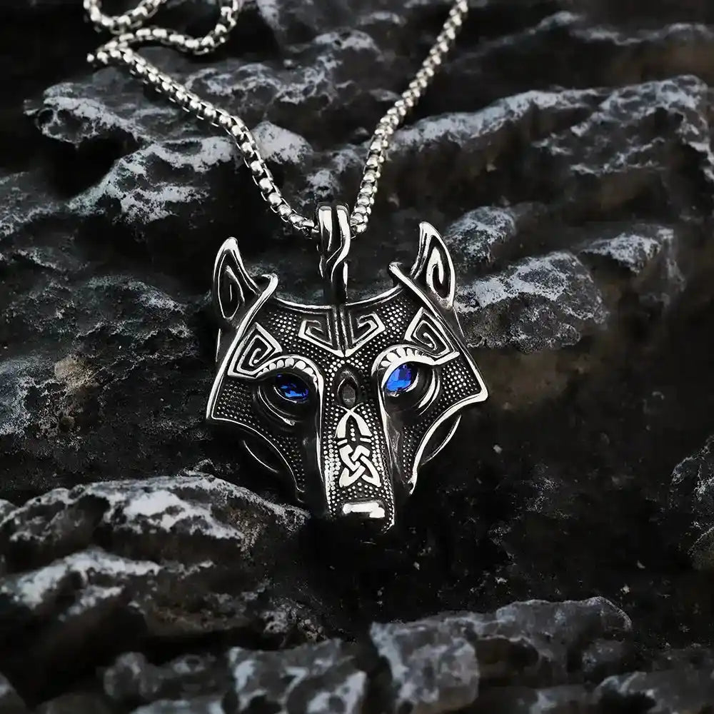 The Fenrir Pendant — Celtic Wolf Head Viking Amulet