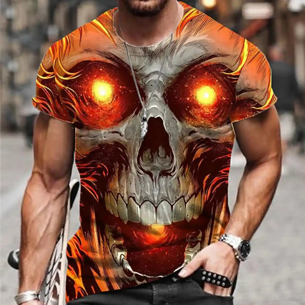 No Season – Skull 3D Print Tee