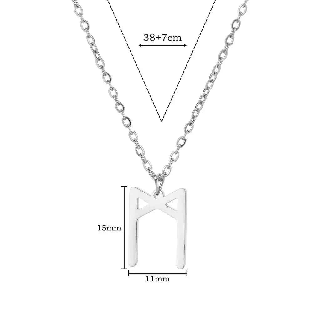 Norse Runic Pendant Viking Rune Layering Necklace
