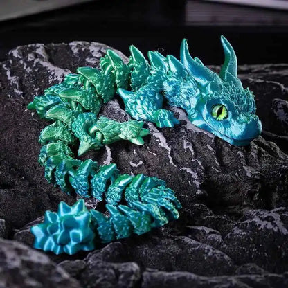Magic Dragon 3D Printed Articulated Toy - Movable Joints for Creative Play & Unique Desk Decor - Pedlar's Attic