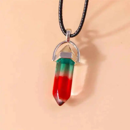 Natural Stone Quartz Lapis Opal Amethyst Pink Crystal necklace - Pedlar's Attic