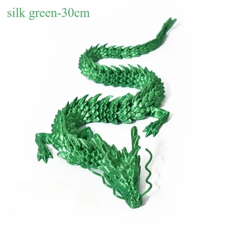 3D Printed Conjoined Dragon Ornaments Movable Cartoon Creative Dragon Plants rockery Fish Tank Landscaping Decoration 30cm