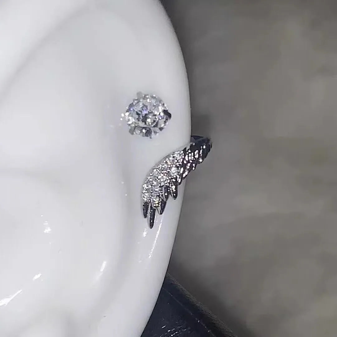 Whisper of Wings — Zircon Wing Ear Cuff