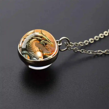 Dragon Glass Ball Pendant - Pedlar's Attic