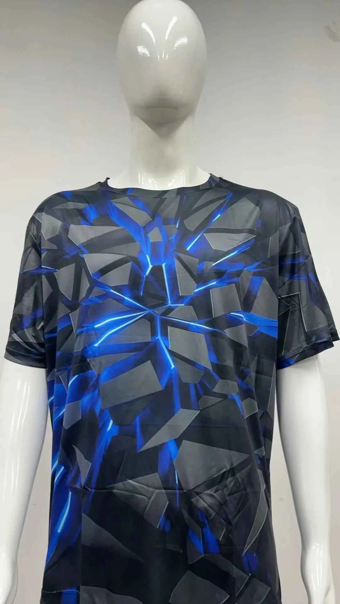 Fashion T-Shirts For Men 3d Line Printed