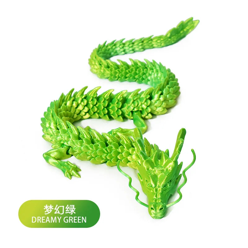 3d-printed Chinese dragon ornaments handicrafts can move the joints