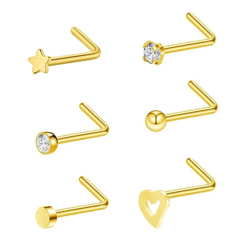Nose Septum Piercing Studs Set