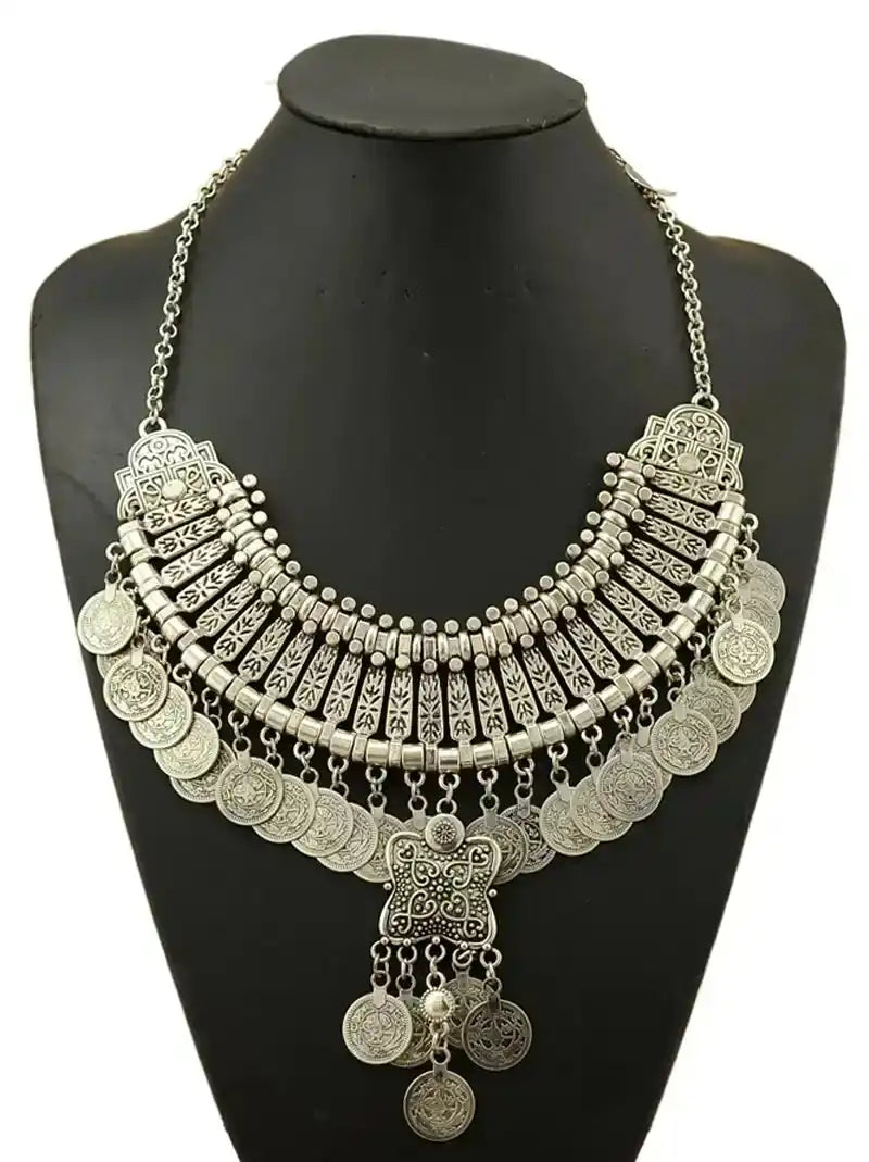 The Wanderer's Collar – Tibetan Boho Statement Necklace