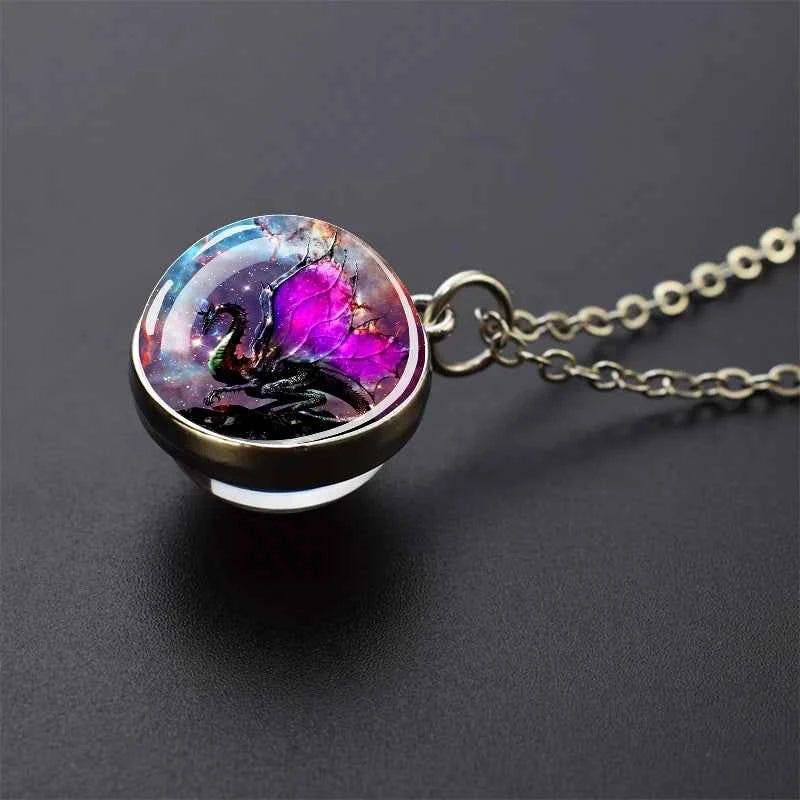 Dragon Glass Ball Pendant