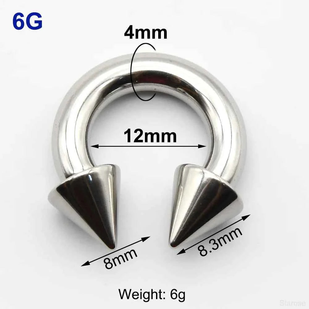 Cone Circular Barbell Piercing Septum Nose Ring Hoop Helix Earrings