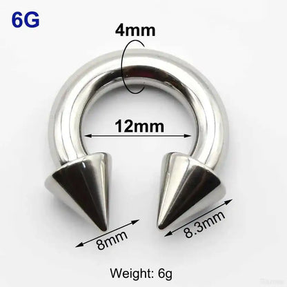 Cone Circular Barbell Piercing Septum Nose Ring Hoop Helix Earrings - Pedlar's Attic