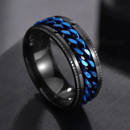 The Restless Link — Stainless Steel Chain Spinner Ring