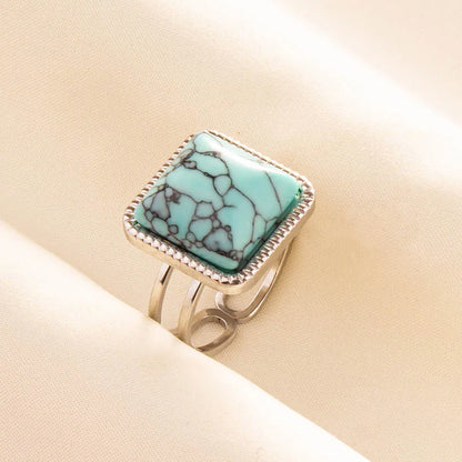 What the Stone Chose — Boho Turquoise Adjustable Ring - Pedlar's Attic