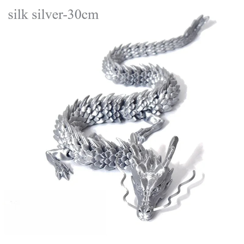 3D Printed Conjoined Dragon Ornaments Movable Cartoon Creative Dragon Plants rockery Fish Tank Landscaping Decoration 30cm