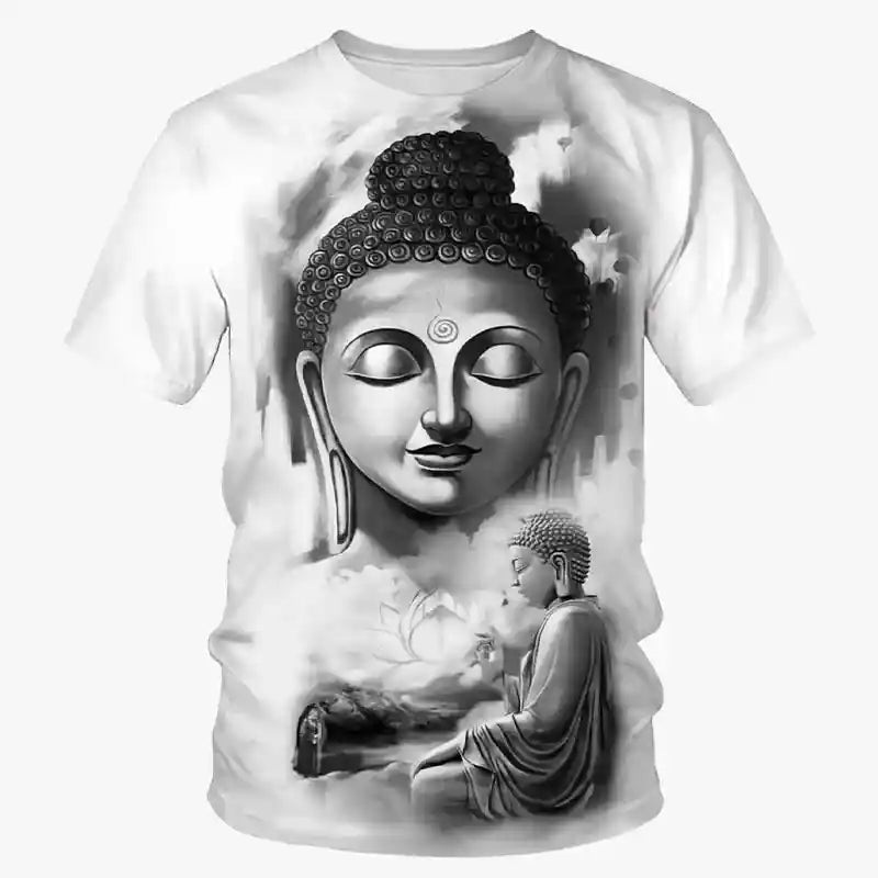 The Awakened One – Gautama Buddha Face 3D Print Tee