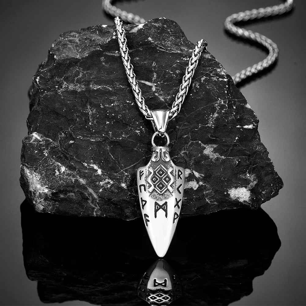 Norse Runes Odin's Spear Gungnir Necklace