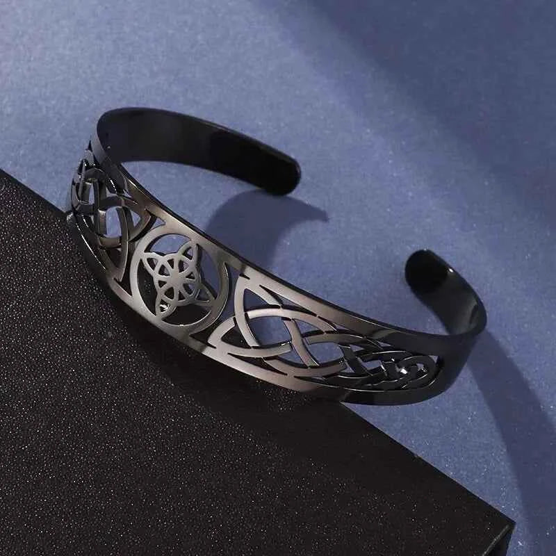 Buddhist Mantra Lotus Mantra Cuff Bracelet for Men Fashion Charm Religious Prayer Amulet Jewelry Gift