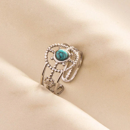 What the Stone Chose — Boho Turquoise Adjustable Ring - Pedlar's Attic