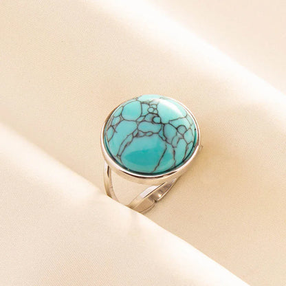 What the Stone Chose — Boho Turquoise Adjustable Ring - Pedlar's Attic