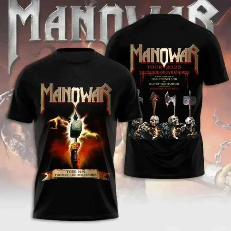 Manowar Band 3D Print T-shirt