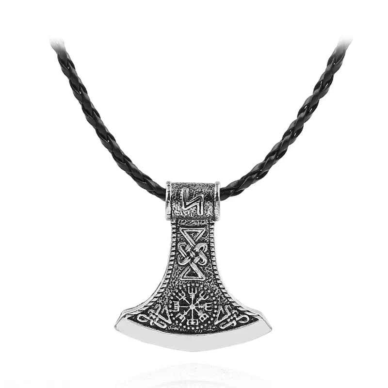 Norse Viking Scandinavian Axe Head Pendant Necklace