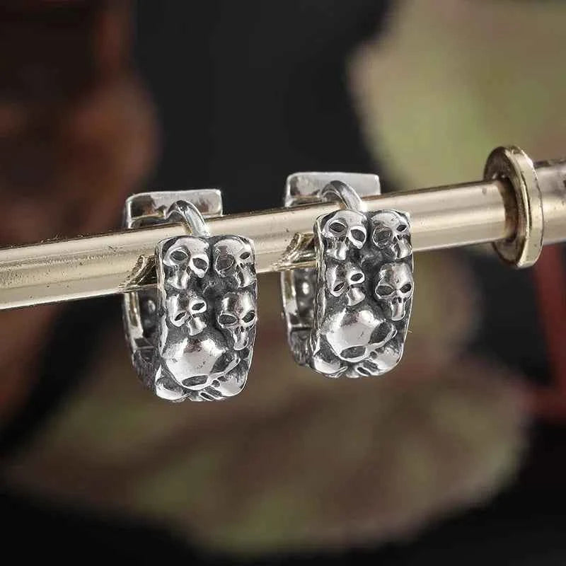 Vintage Simple Small Hoop Earrings Stainless Steel Hypoallergenic Earrings for Men Women Cool Indian Boho Jewelry