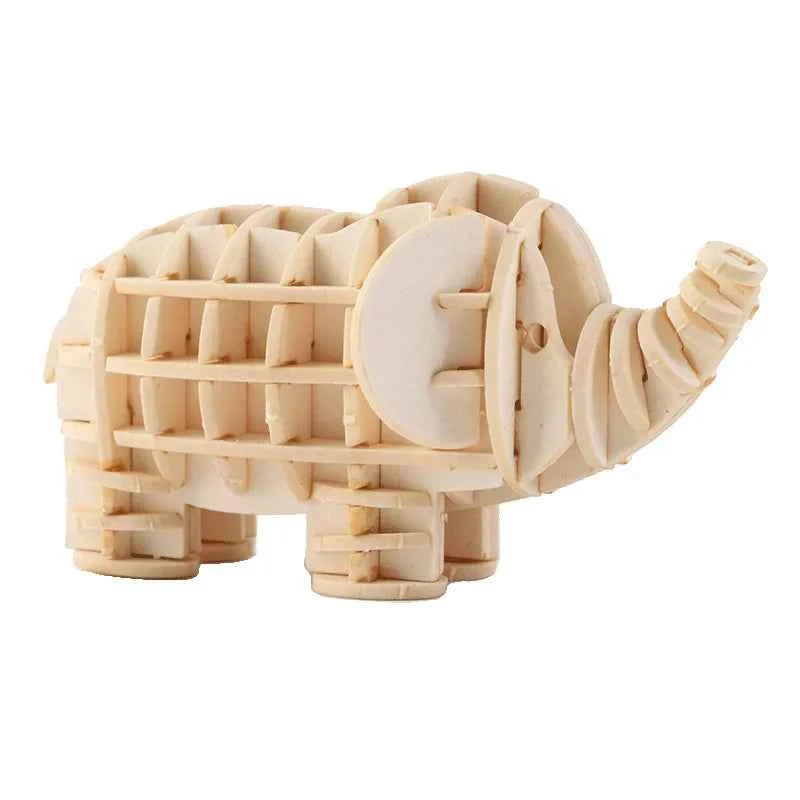 DIY 3D Wooden Puzzle Model Animal Montessori Toys for Children Crafts Dachshund Skeleton Assembly Gift Set for Kids Adults Teens