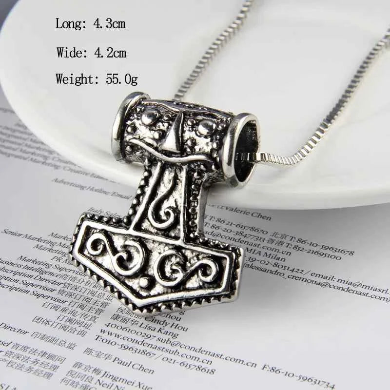 Norse Vikings Thor's Hammer Mjolnir Scandinavian Rune Amulet