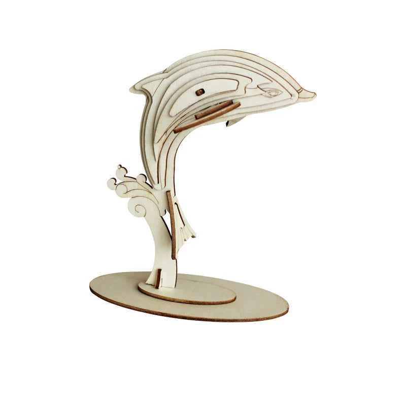 DIY 3D Wooden Puzzle Model Animal Montessori Toys for Children Crafts Dachshund Skeleton Assembly Gift Set for Kids Adults Teens