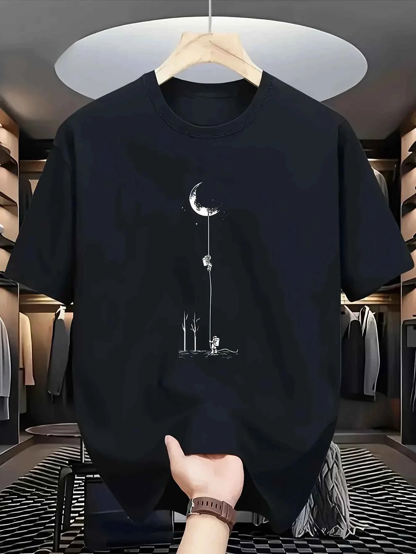 Men's Summer Casual Short Sleeve T-Shirt with Print - Breathable Round Neck Tee Unisex Streetwear Tops 2026 Graphic Pullovers