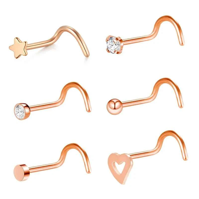 Nose Septum Piercing Studs Set