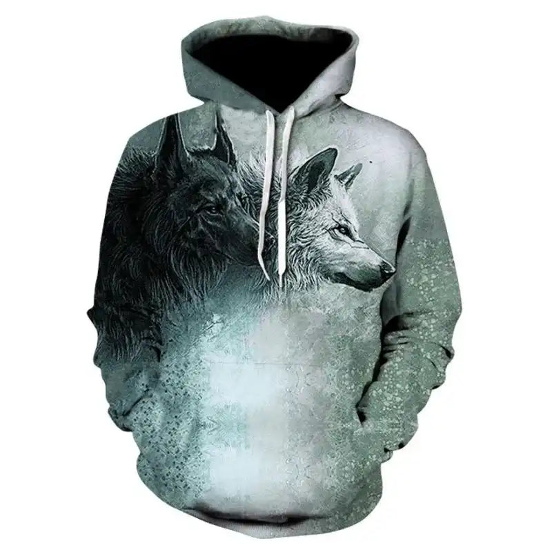 The Wolf Doesn't Explain Itself — 3D Wolf Oversized Hoodie