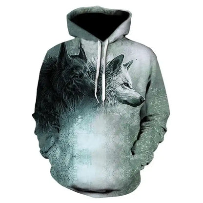 The Wolf Doesn't Explain Itself — 3D Wolf Oversized Hoodie