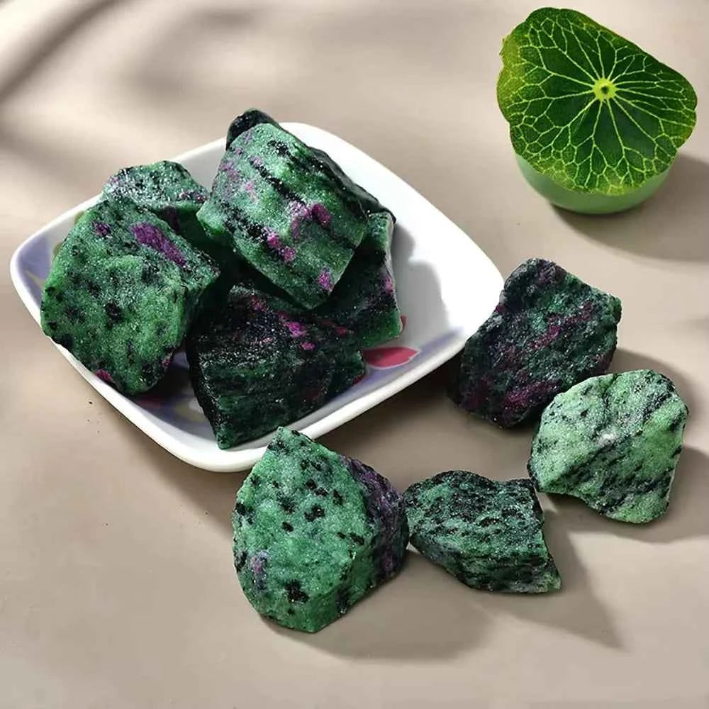 Natural Ruby Zoisite Red Green Treasure Raw Stones