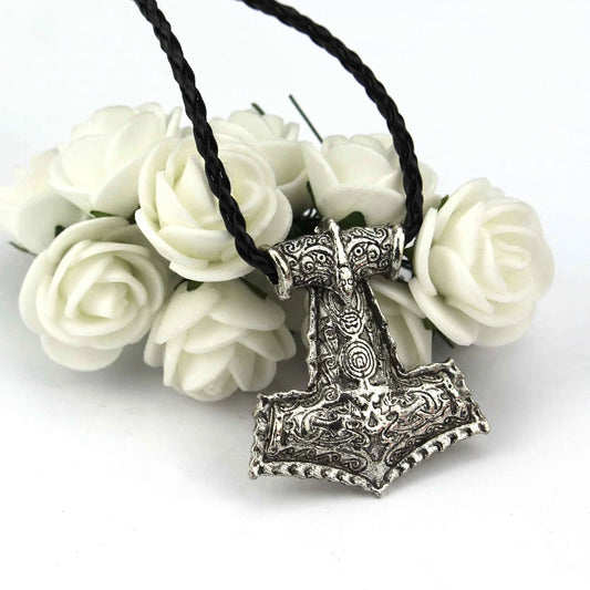 Norse Vikings Thor's Hammer Mjolnir Scandinavian Rune Amulet