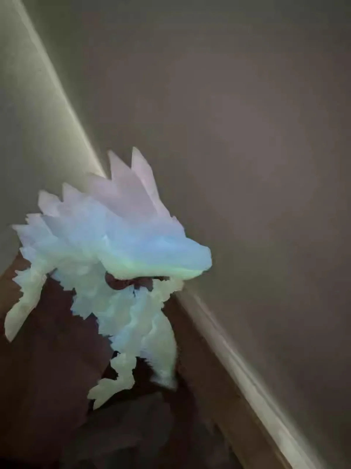 3D Printed Dragon Ornament 22/30/45cm Artificial Simulated Dragon Decorations Luminous Desktop Ornament Festival Party Gifts