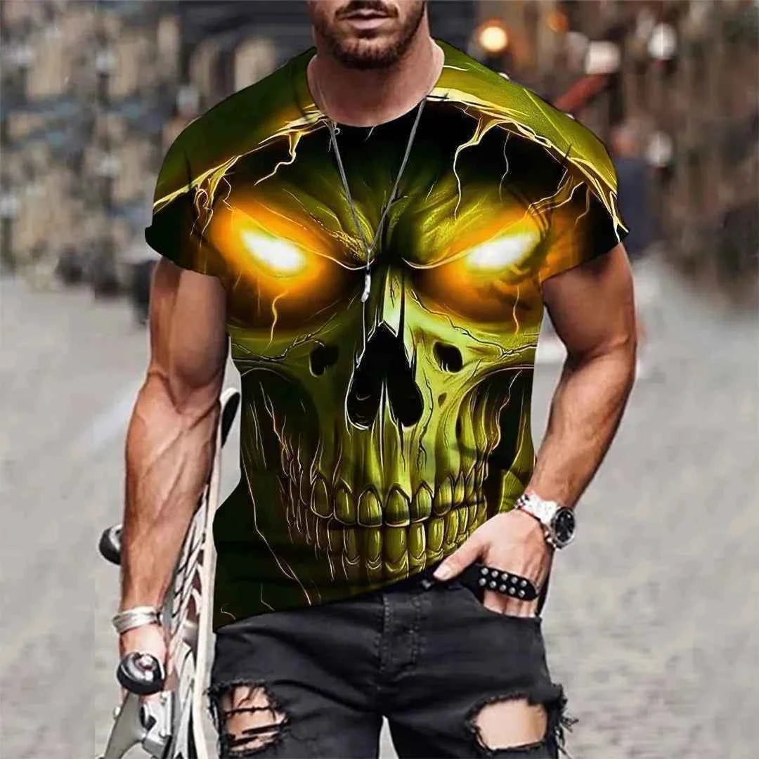 awesome, skull Men's T-shirt 4