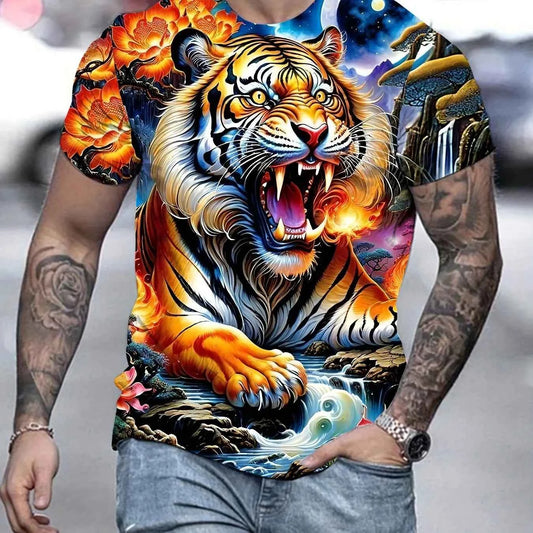 Tiger Print T-Shirt 3D