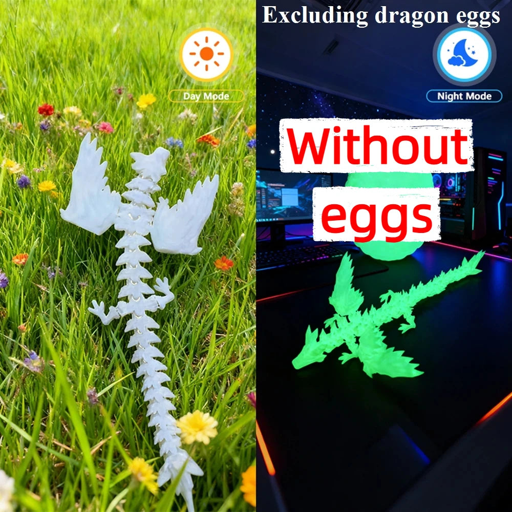 3D Printed Dragon Colorful Gem Dragon Figurines