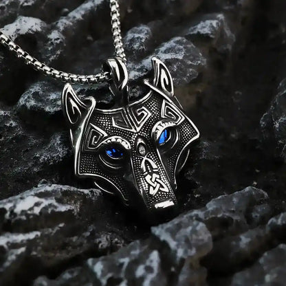 The Fenrir Pendant — Celtic Wolf Head Viking Amulet