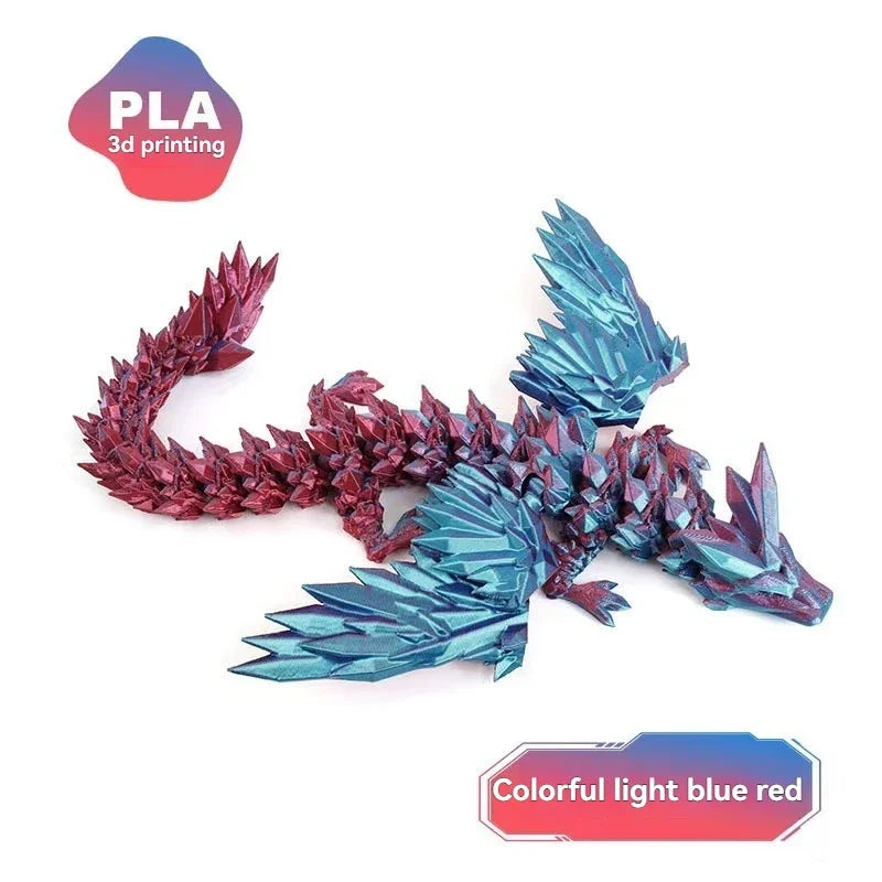 3D Printed Dragon Colorful Gem Dragon Figurines