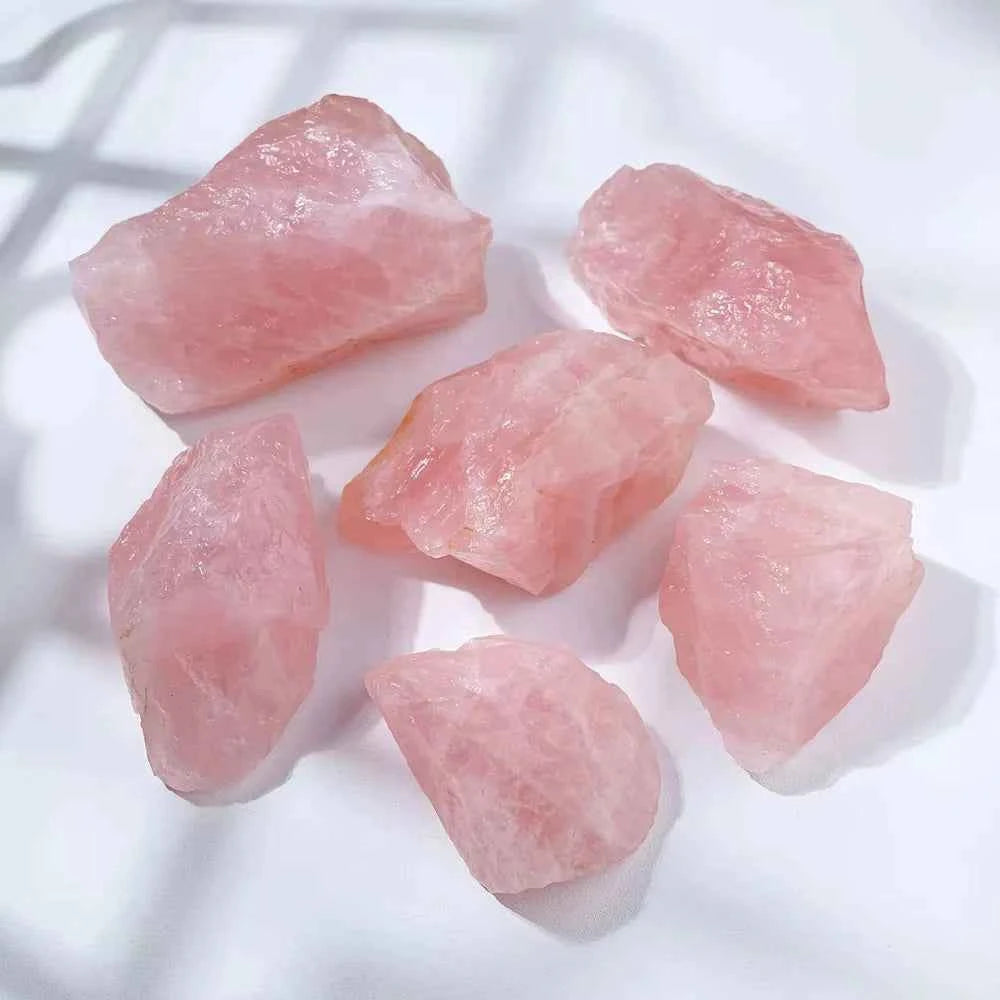 100% Natural Rose Quartz Stone Raw Crystals Stones
