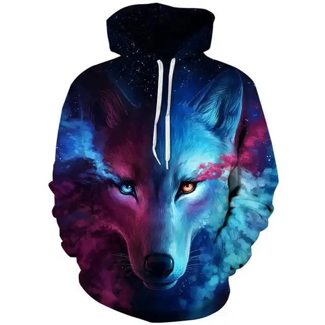 The Wolf Doesn't Explain Itself — 3D Wolf Oversized Hoodie