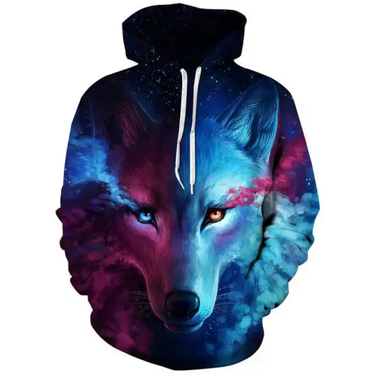 The Wolf Doesn't Explain Itself — 3D Wolf Oversized Hoodie