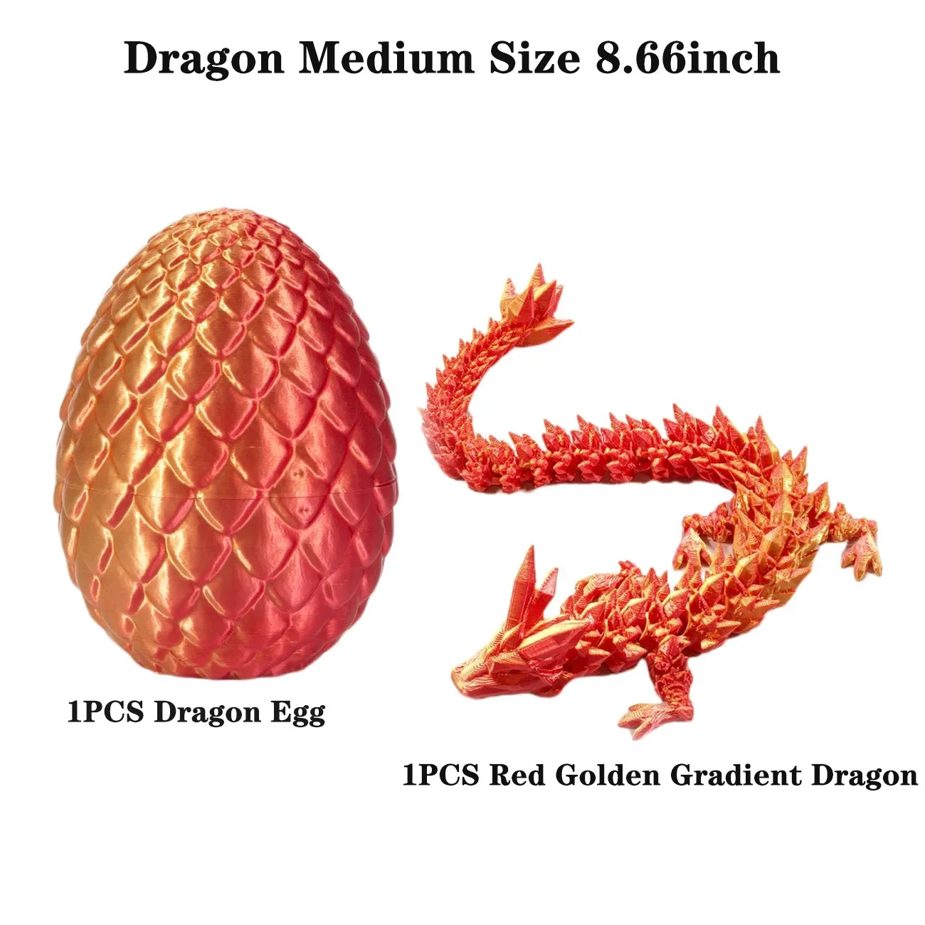 3D Printed Dragon Egg With Dragon Full Articulated Dragon Modle,Three-Dimensional Joint Movable Desktop Ornament Home Decor Toys