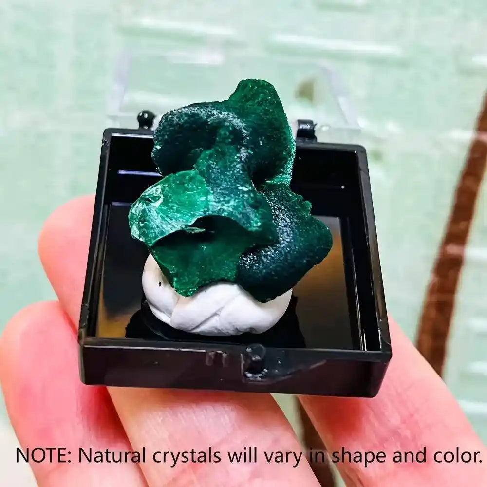 Natural Crystal Mineral Display Box with Sturdy Base Quartz - Pedlar's Attic