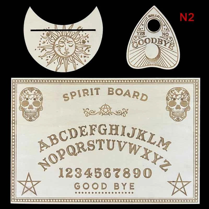12inch Wooden Divination Pendulum Board Engraved Magic Board Ouija Board Metaphysical Message Witch's Pendulum Board Kit