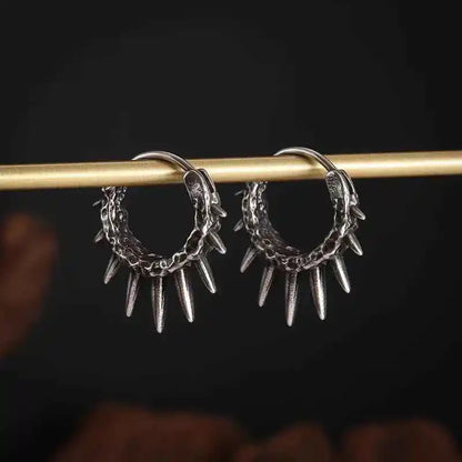 Vintage Simple Small Hoop Earrings Stainless Steel Hypoallergenic Earrings for Men Women Cool Indian Boho Jewelry - Pedlar's Attic
