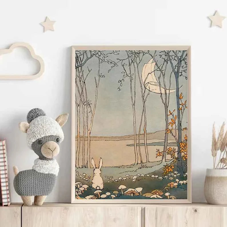 Fantasy Cute Fairy Illustration by Ida Rentou Surrealism Artwork Poster